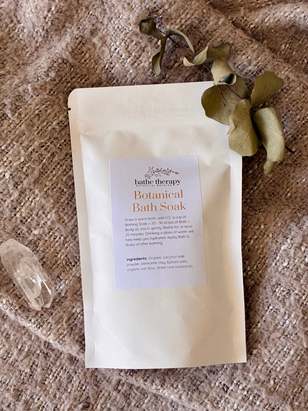 Botanical bath soak packet 