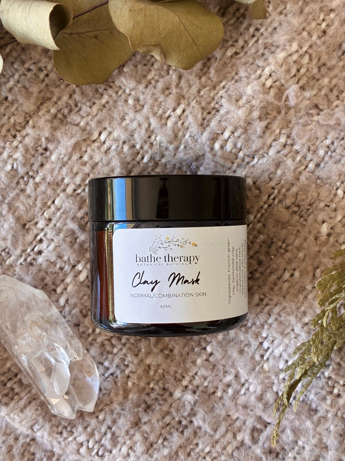 Clay face mask for normal combination skin