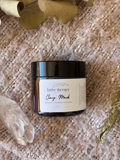 Clay face mask for normal combination skin