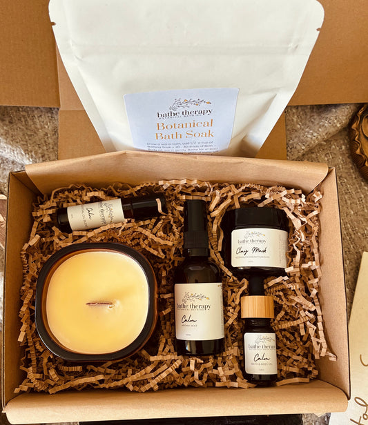 Bath self care ritual box with natural products 