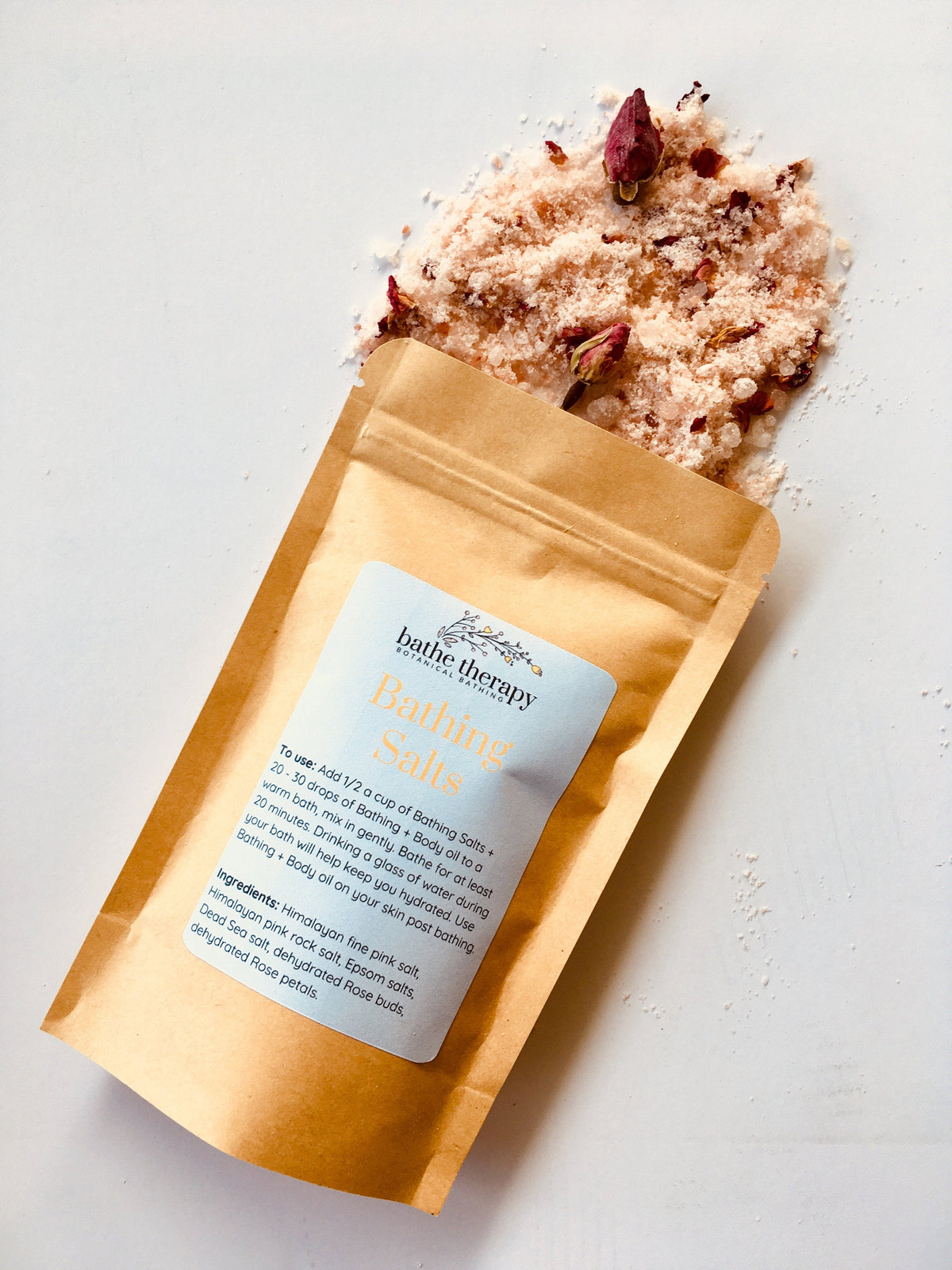 Botanical Bath Salts with roses 